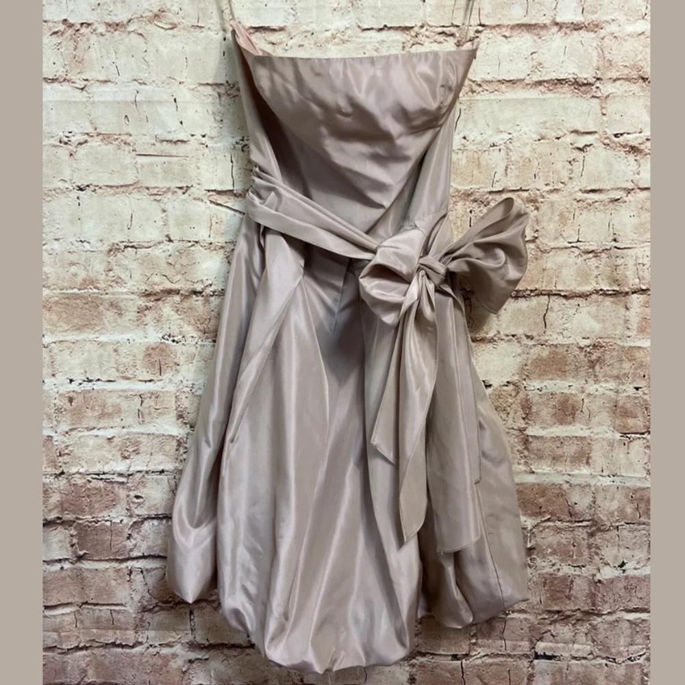 Zara Basic Medium Mauve Strapless Dress - image 4